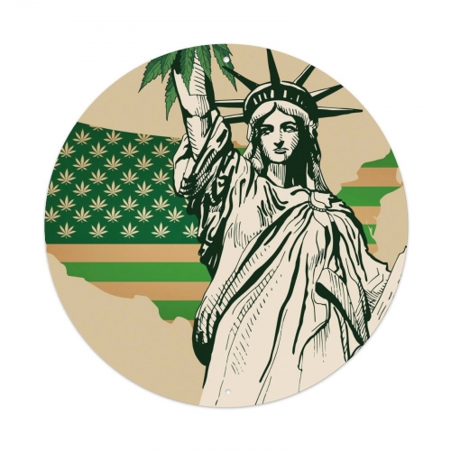 Circle Aluminum Sign (Made in USA)