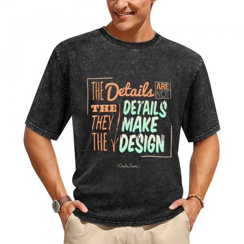 Vintage Wash Tee – Front Side Print  | Ships from USA