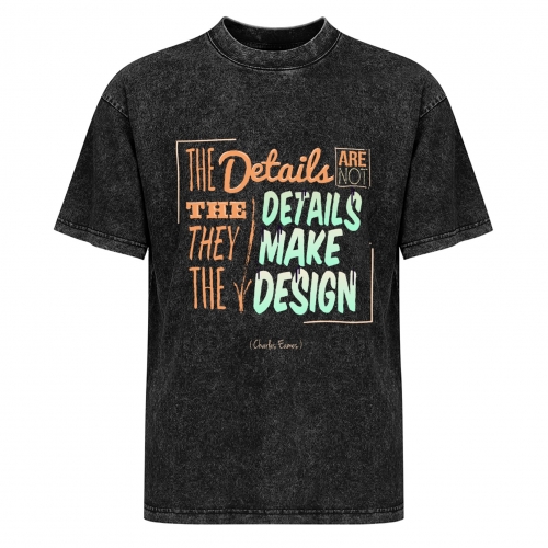 Vintage Wash Tee – Front Side Print  | Ships from USA