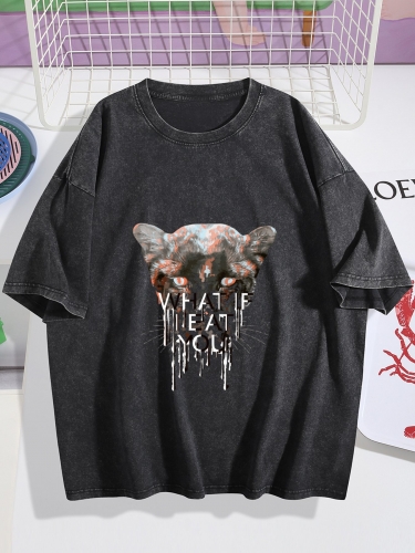 Vintage Wash Tee – Front & Back Print | Ships from USA