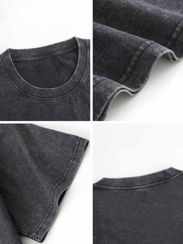 Vintage Wash Tee – Front & Back Print | Ships from USA