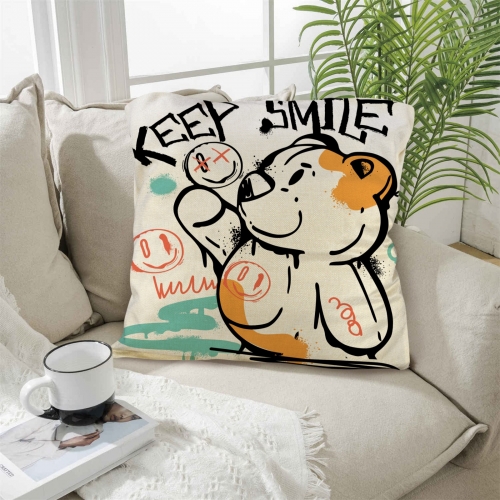 Custom Pillow Case 18x18inch (One Side Printing)(Pack of 4)(Made in USA)
