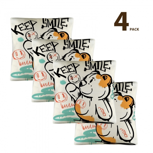 Custom Pillow Case 18x18inch (One Side Printing)(Pack of 4)(Made in USA)