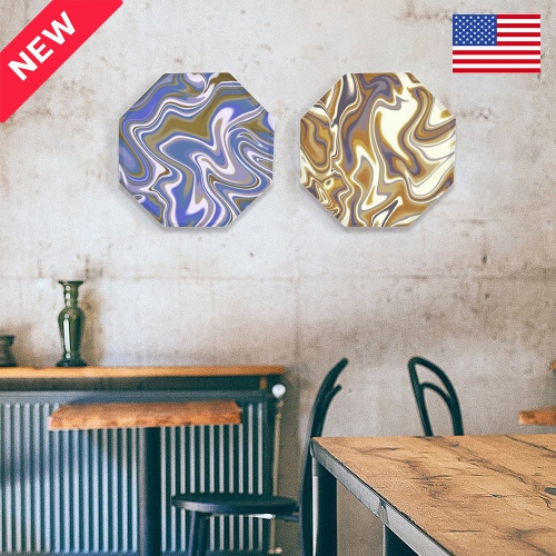 Octagon Metal Wall Sign (2 PCS)  | Ships from USA