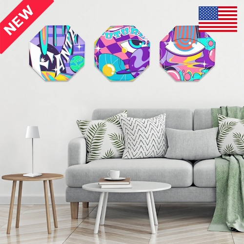 Octagon Metal Wall Sign(3 PCS)  | Ships from USA