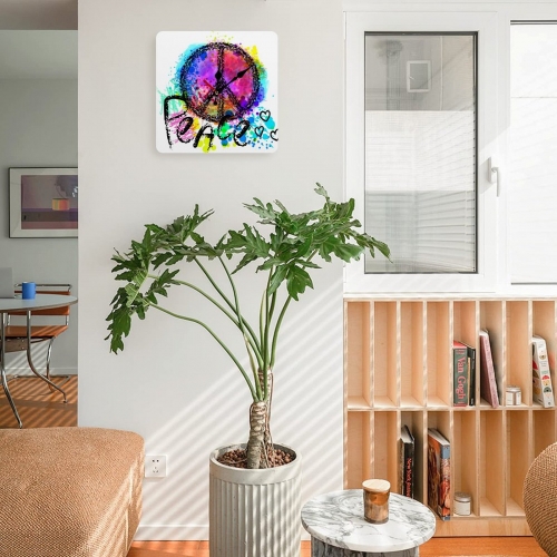 Square Wall Clock without Numbers (Made in USA)