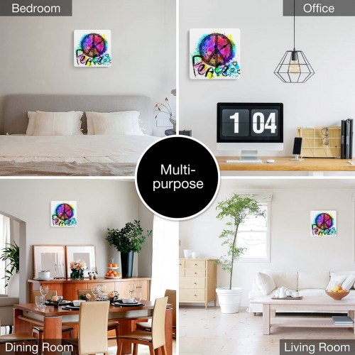 Square Wall Clock without Numbers (Made in USA)