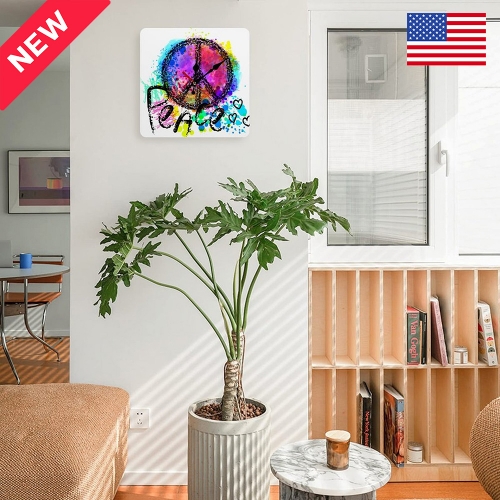 Square Wall Clock without Numbers  | Ships from USA