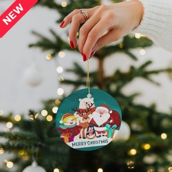 Circle Ceramic Ornament (Made in USA)