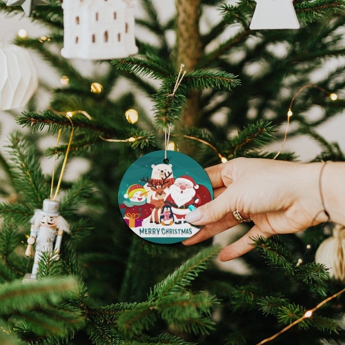 Circle Ceramic Ornament (Made in USA)