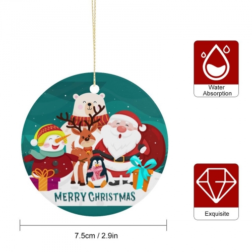 Circle Ceramic Ornament (Made in USA)
