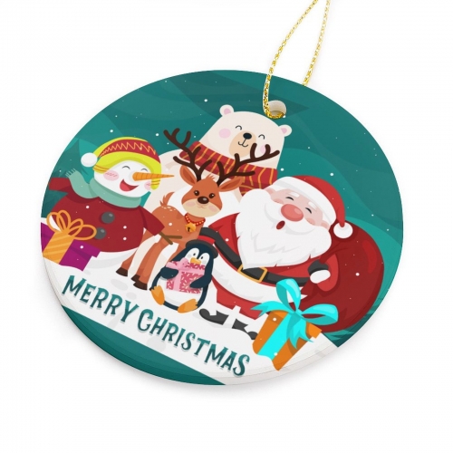 Circle Ceramic Ornament (Made in USA)