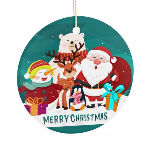 Circle Ceramic Ornament (Made in USA)