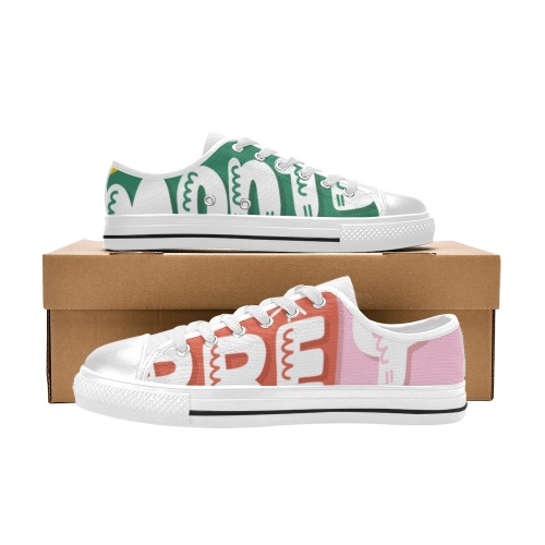 Aquila Canvas Women's Shoes (Model 018)(Four Panels with Different Printing)