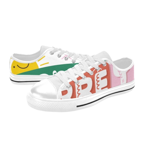 Aquila Canvas Women's Shoes (Model 018)(Four Panels with Different Printing)