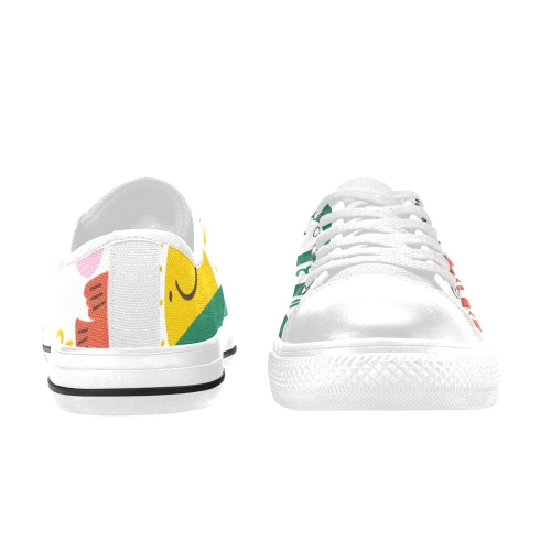 Aquila Canvas Women's Shoes (Model 018)(Four Panels with Different Printing)