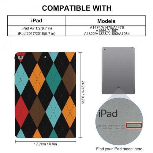 Protective Case for iPad 2017/2018/Air 1/Air 2 (9.7-inch)
