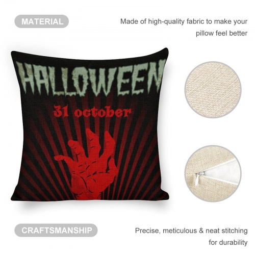 Custom Linen Pillow Case 18x18 Inch (Two-Side Printing) (Single Pack)