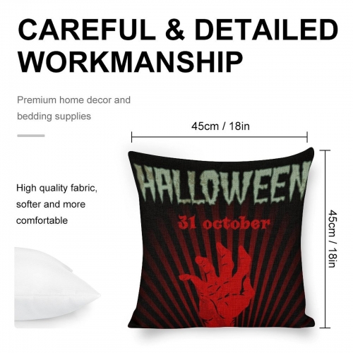 Custom Linen Pillow Case 18x18 Inch (Two-Side Printing) (Single Pack)