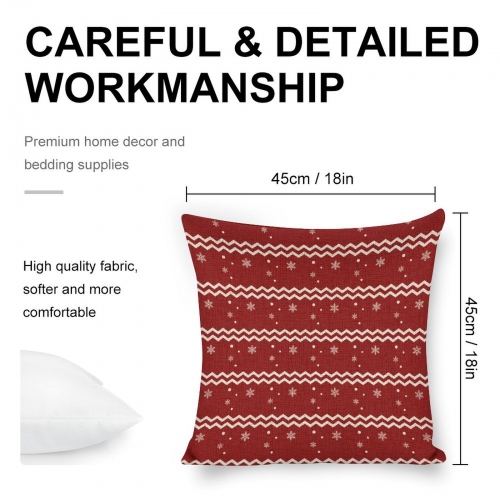 Custom Linen Pillow Case 18x18 Inch (One Side Printing) (Single Pack)