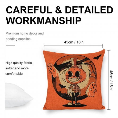 Custom Linen Pillow Case 18x18 Inch (Two-Side Printing) (Set of 2)