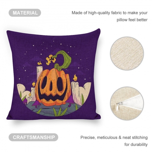 Custom Linen Pillow Case 18x18 Inch (Two-Side Printing) (Set of 2)