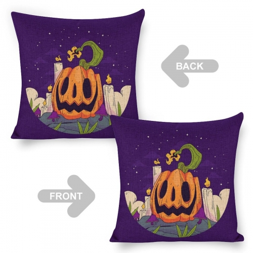 Custom Linen Pillow Case 18x18 Inch (Two-Side Printing) (Set of 2)