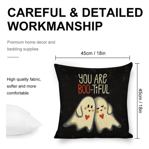 Custom Linen Pillow Case 18x18 Inch (Two-Side Printing) (Set of 4)