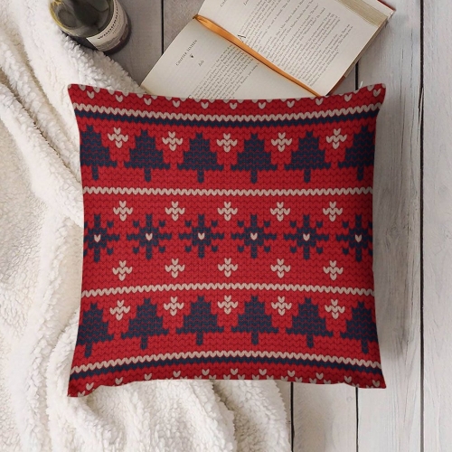 Custom Linen Pillow Case 18x18 Inch (One Side Printing) (Set of 2)