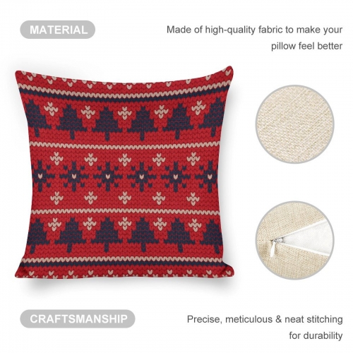 Custom Linen Pillow Case 18x18 Inch (One Side Printing) (Set of 2)