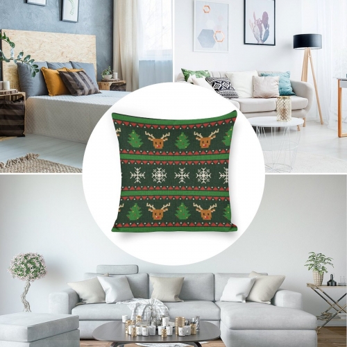 Custom Linen Pillow Case 18x18 Inch (One Side Printing) (Set of 2)