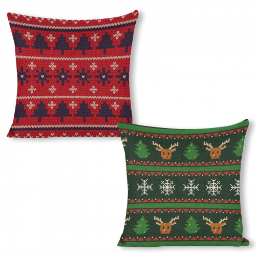 Custom Linen Pillow Case 18x18 Inch (One Side Printing) (Set of 2)
