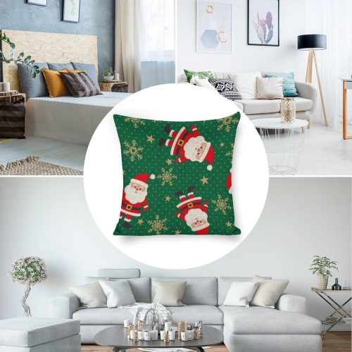Custom Linen Pillow Case 18x18 Inch (One Side Printing) (Set of 4)