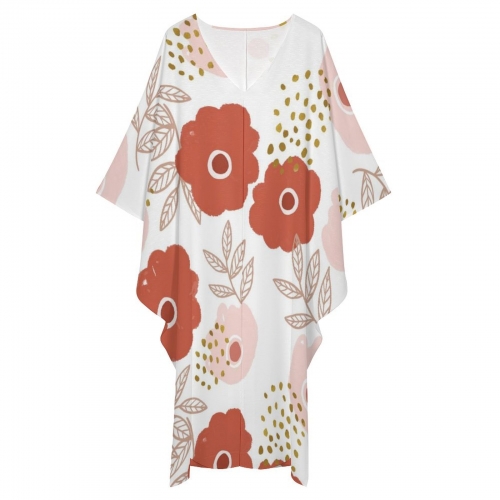 V-Neck Kaftan Dress