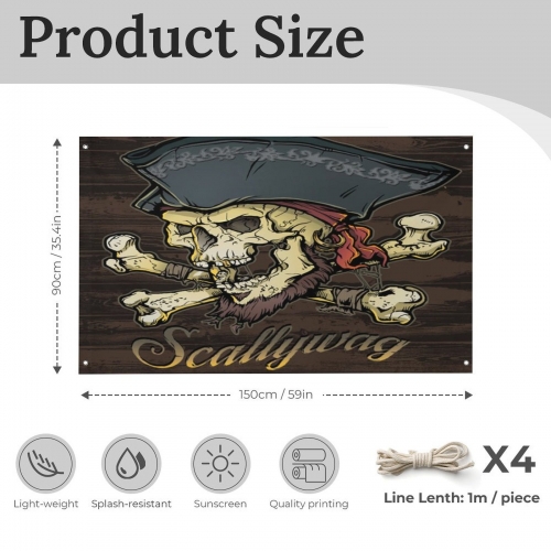 Custom Flag with Four Grommets (35x59 in)