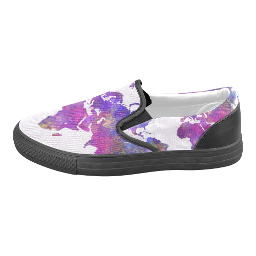 Men's Slip-on Canvas Shoes (Model 019) (Large Size) (Two Shoes With Different Printing)