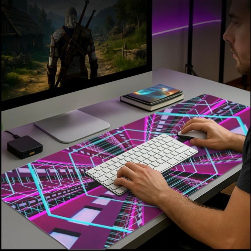 Custom Rectangle Mousepad 23.6" x 11.8"（with Stitched Edges）