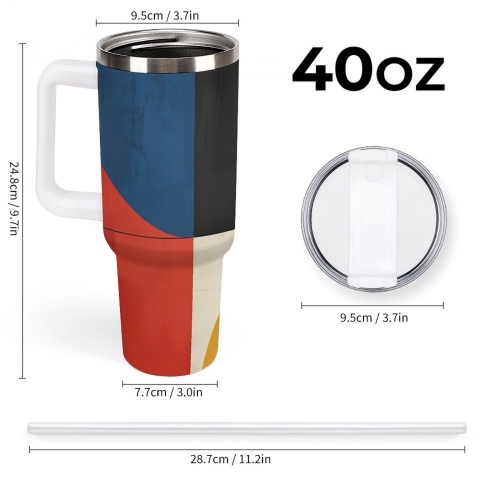 40 oz Stainless Steel Tumbler with Handle (Made in USA)