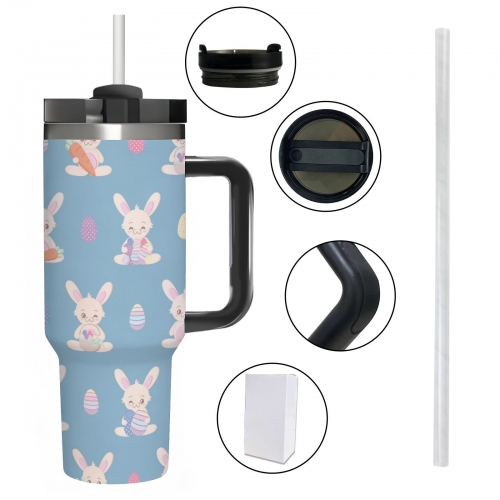 40 oz Stainless Steel Tumbler with Handle  | Ships from USA
