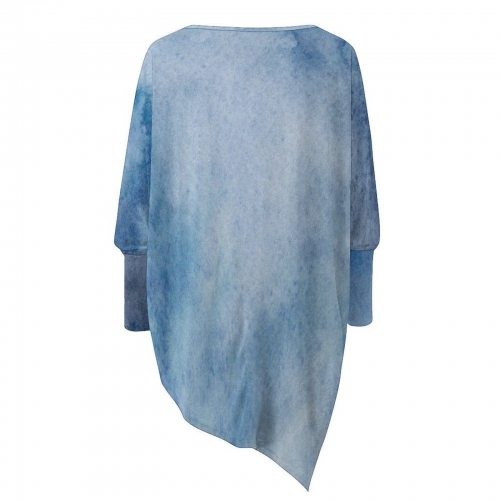 Women's Asymmetric Hem Long Sleeve Top