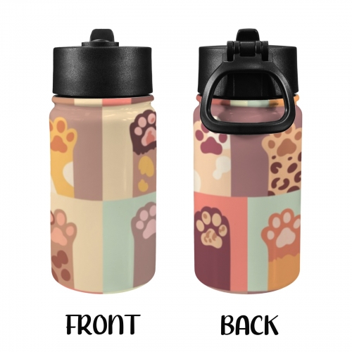 Custom Kids Water Bottle with Straw Lid (12 oz)