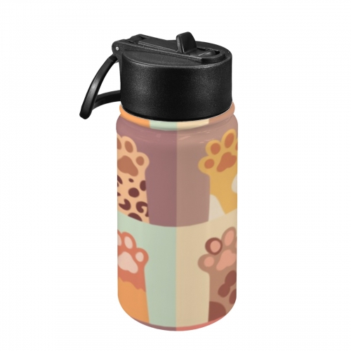 Custom Kids Water Bottle with Straw Lid (12 oz)