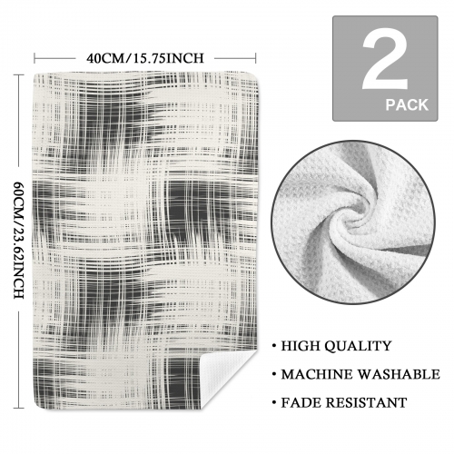 Kitchen Towel 40X60cm(One Side with Different Printing)(Pack of 2)(Made in USA)