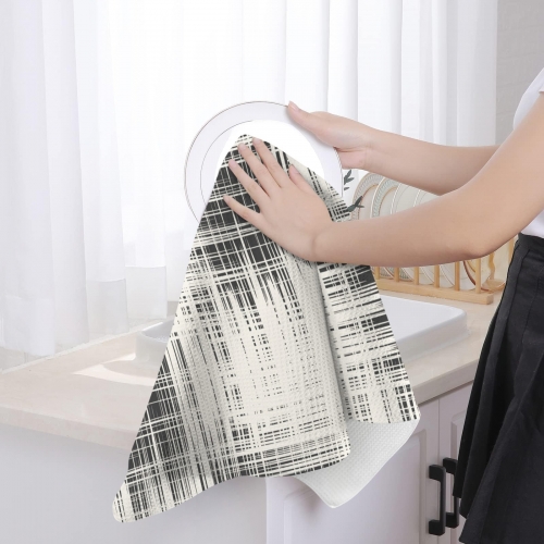 Kitchen Towel 40X60cm(One Side with Different Printing)(Pack of 2)(Made in USA)