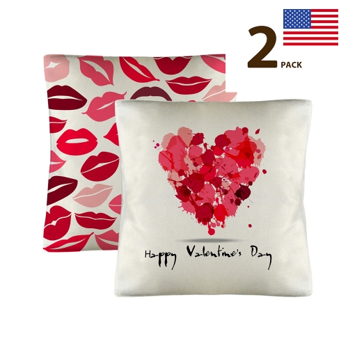 Custom Pillow Case 18x18inch (One Side with Different Printing)(Pack of 2) | Ships from USA