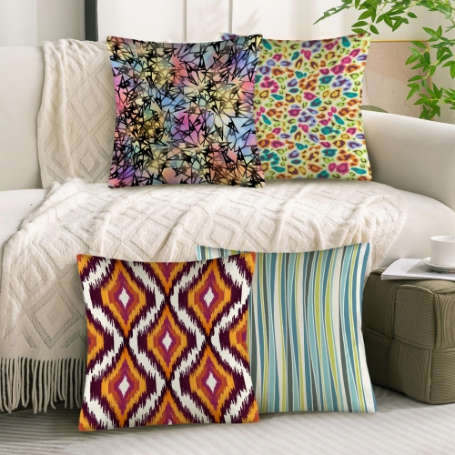 Custom Pillow Case 18x18inch (One Side with Different Printing)(Pack of 4) | Ships from USA