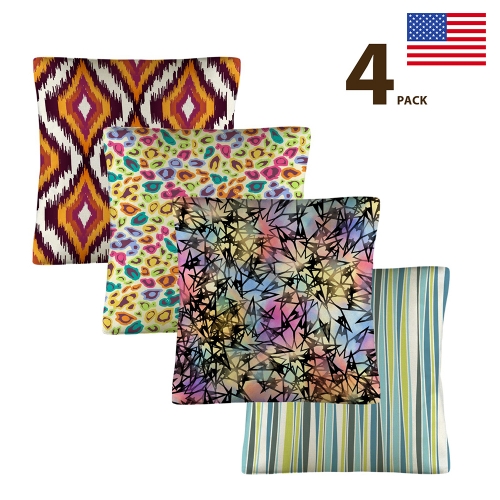 Custom Pillow Case 18x18inch (One Side with Different Printing)(Pack of 4) | Ships from USA