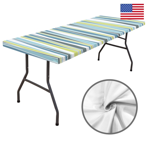 Custom Elastic Fitted Tablecloth 48x30 inch  | Ships from USA