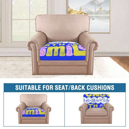 Sofa Cushion Cover (25" x 27.5" x 8")(Pack of 2)