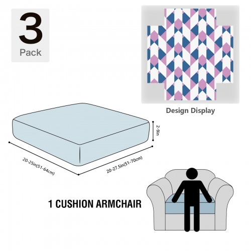 Sofa Cushion Cover (25" x 27.5" x 8")(Pack of 3)
